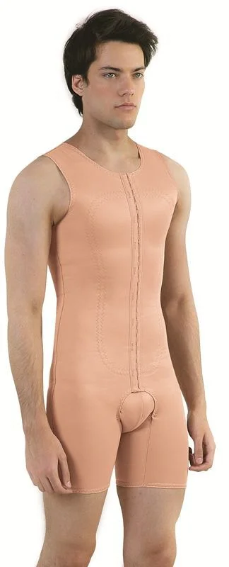 YOGA 3009-AB - Lipo Body Suit Eye and Hook Closure, Open Crotch