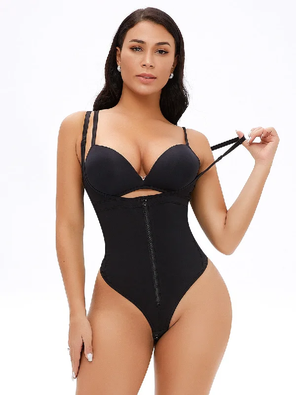 Zipper Thong Bodysuit