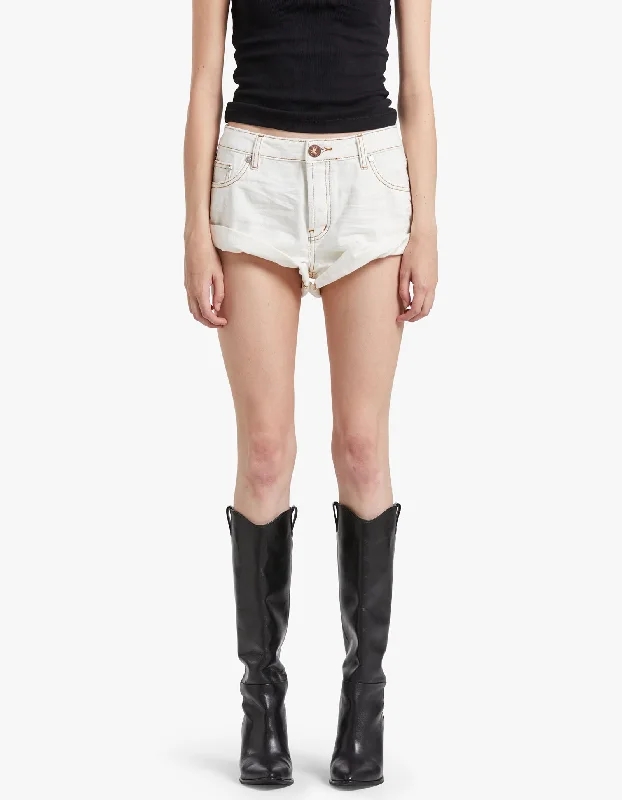 Bandits Low Waist Denim Short - White Beauty