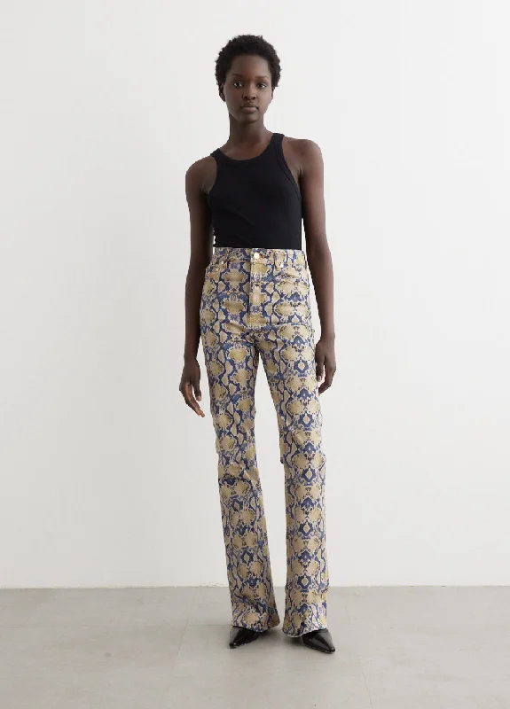 Print Denim Iry High-Waist Jeans