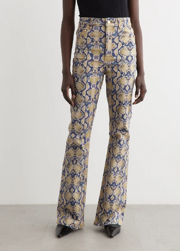 Print Denim Iry High-Waist Jeans