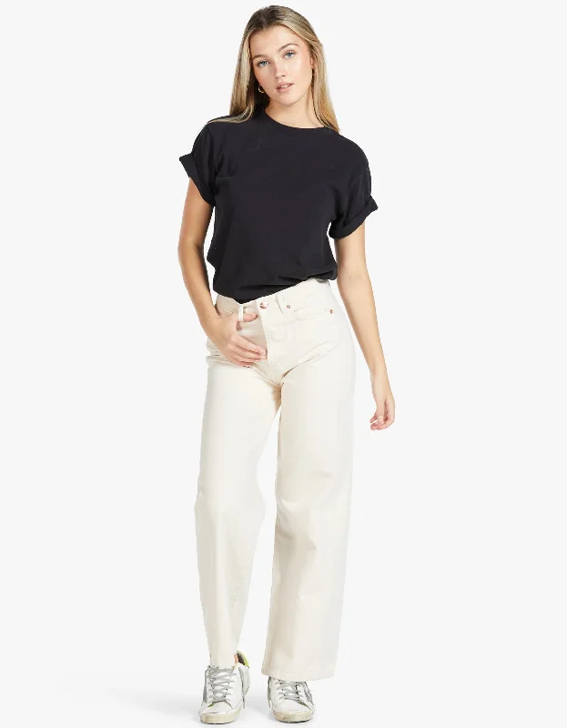 Denim Wide Pant - Dirty White