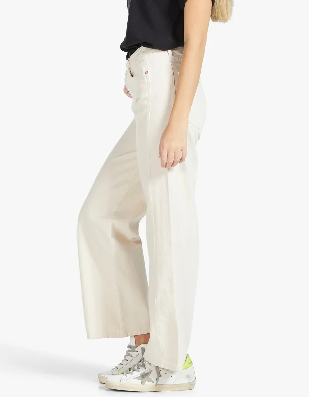 Denim Wide Pant - Dirty White