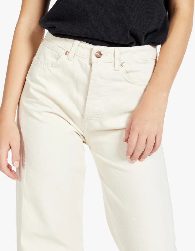 Denim Wide Pant - Dirty White