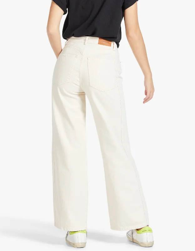 Denim Wide Pant - Dirty White