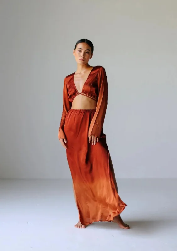 ADELE MAXI SKIRT - PICANTE/ COPPER OMBRE