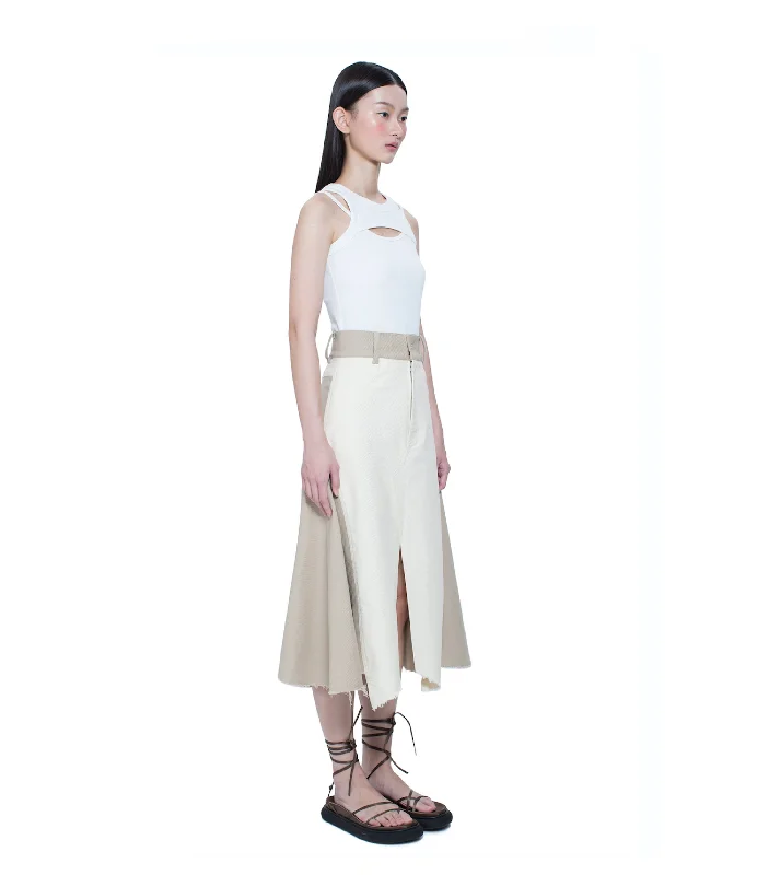 Asymmetric Hem with Panel Skirt