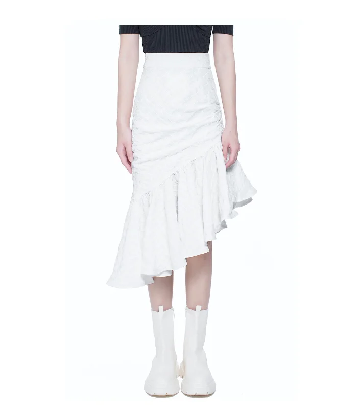 Asymmetric Ruffles Skirt