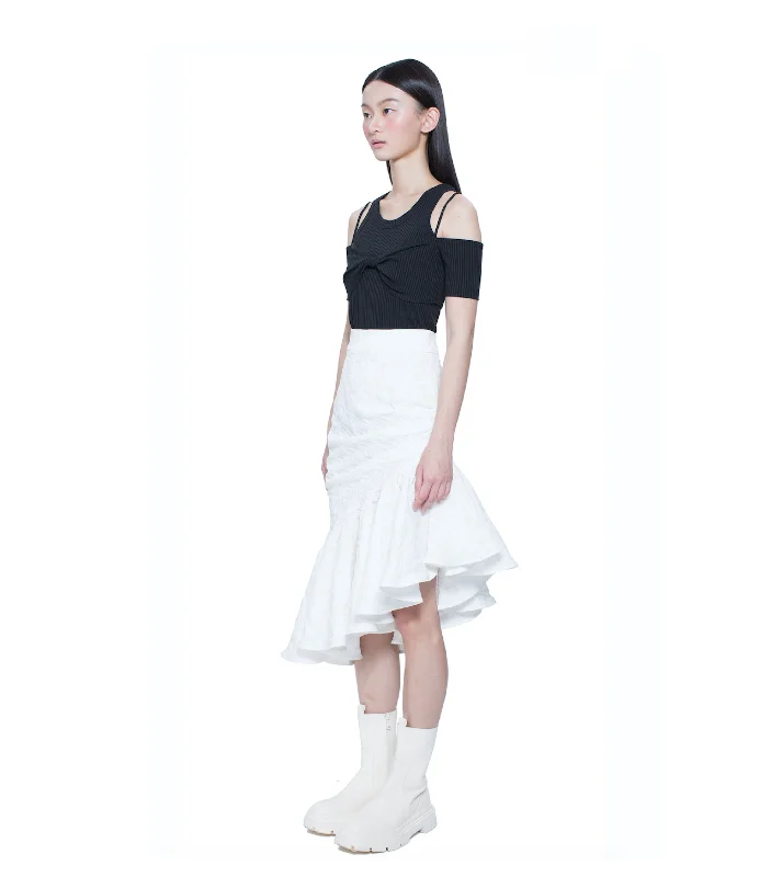 Asymmetric Ruffles Skirt