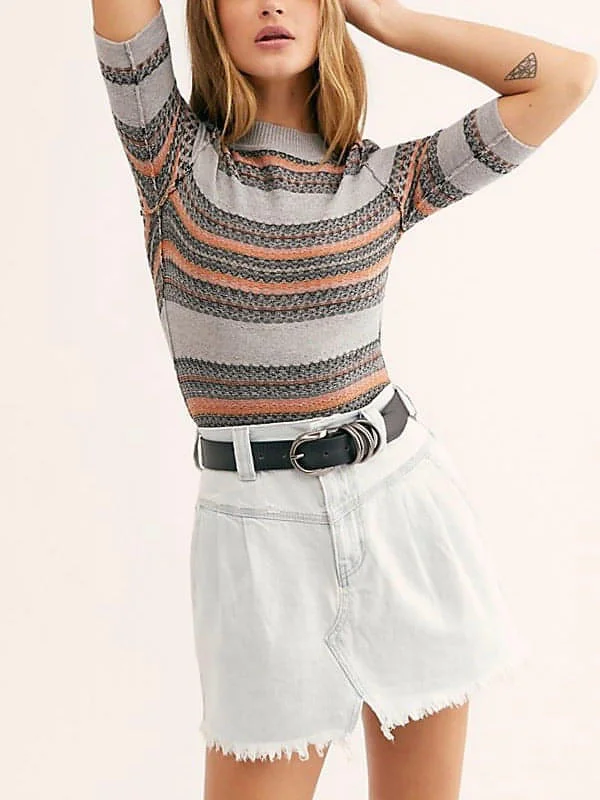 Free People Sidecar Mini Skirt