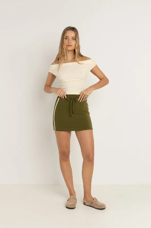 Track Mini Skirt Olive