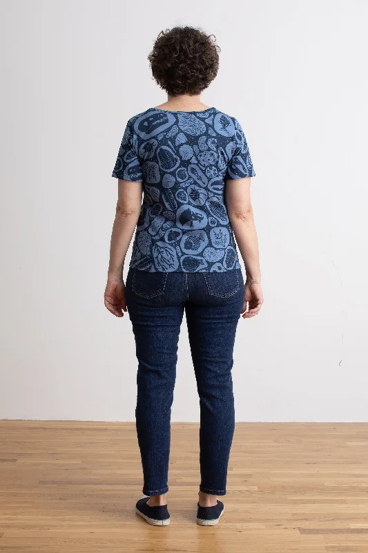 Women's Austin Top - Fossils Night Sky