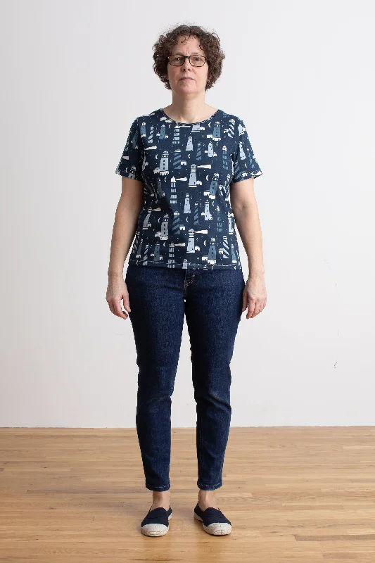 Women's Austin Top - Lighthouses Night Sky