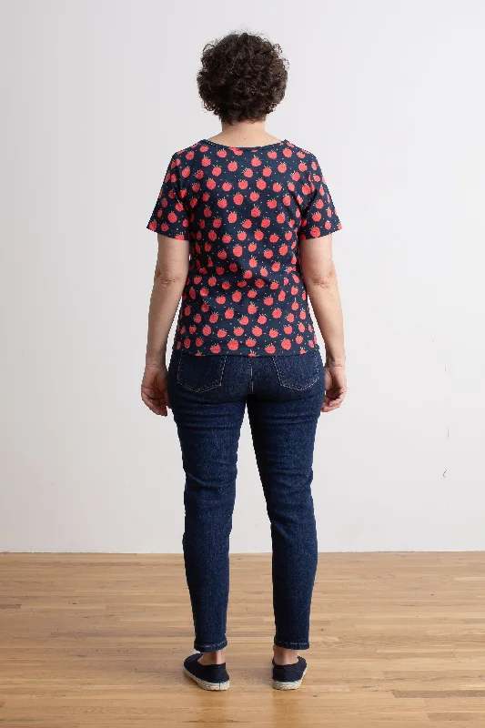 Women's Austin Top - Raspberries Night Sky