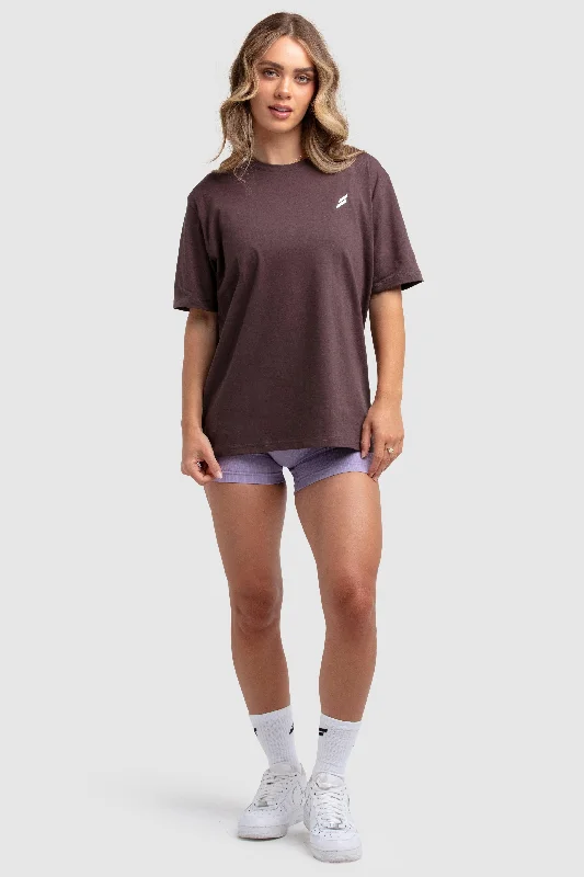 Women's Essential Oversize Tee - Brown