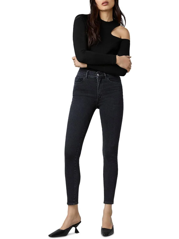 Farrow Womens Denim High Rise Skinny Jeans