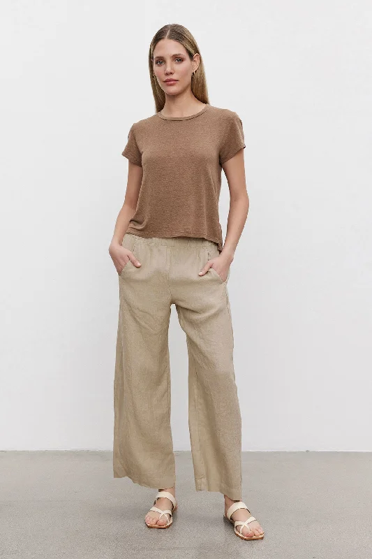 KHAKI-WOVLINEN / x-small