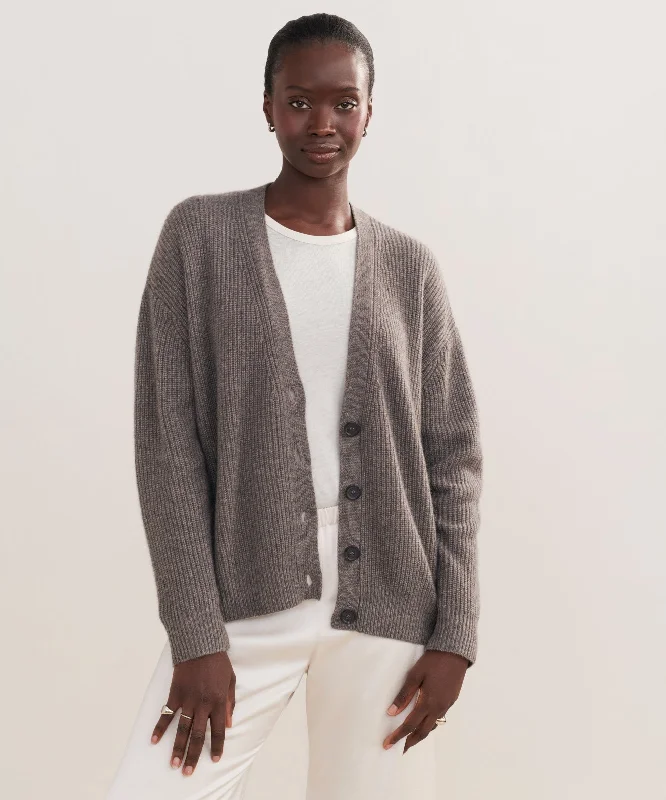 Cropped Cashmere Cocoon Cardigan