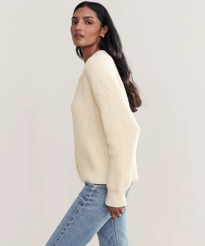 Cotton Hayes Crewneck Cardigan