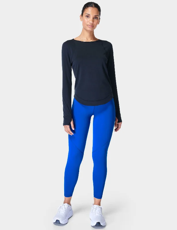 Breathe Easy Running Long Sleeve Top - Black