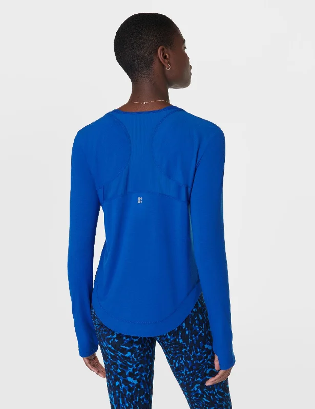 Breathe Easy Running Long Sleeve Top - Lightning Blue